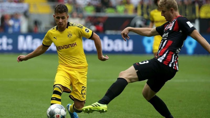 Hazard in action against a stubborn Frankfurt side, who he worked hard to regularly unlock their backline