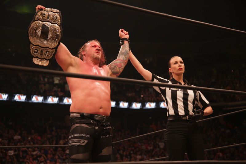 Jericho wins the AEW World title, after defeating Hangman page at AEW All Out