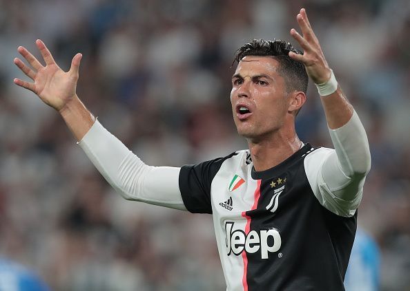 Ronaldo opened his Serie A account against Napoli