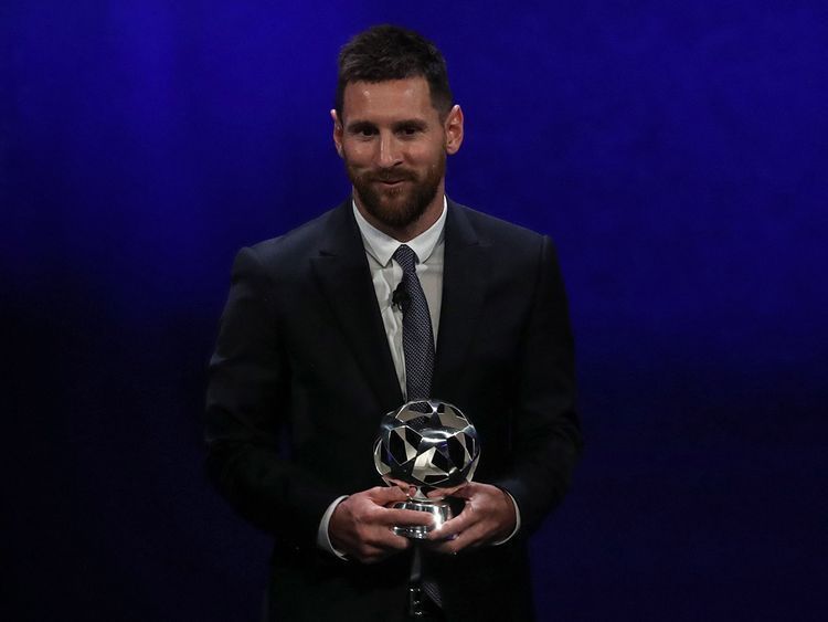 Messi was named the best forward in the Champions League