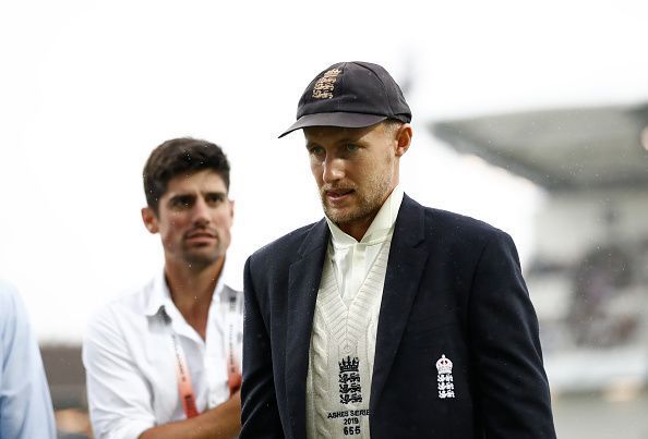 Root with his predecessor Alastair Cook.