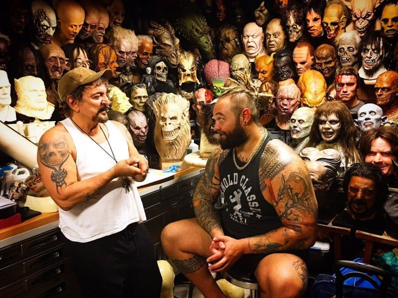 Hollywood effects master and actor Tom Savini helped Wyatt craft a lot of the visuals around the Fiend&#039;s presentation.