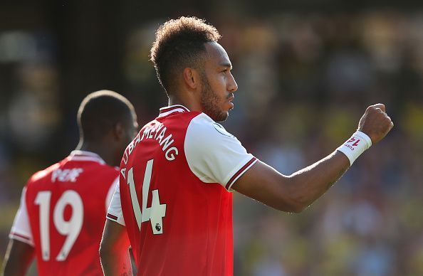 Aubameyang bagged a brace against Watford