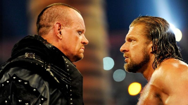 Triple H has faced The Undertaker thrice at WrestleMania