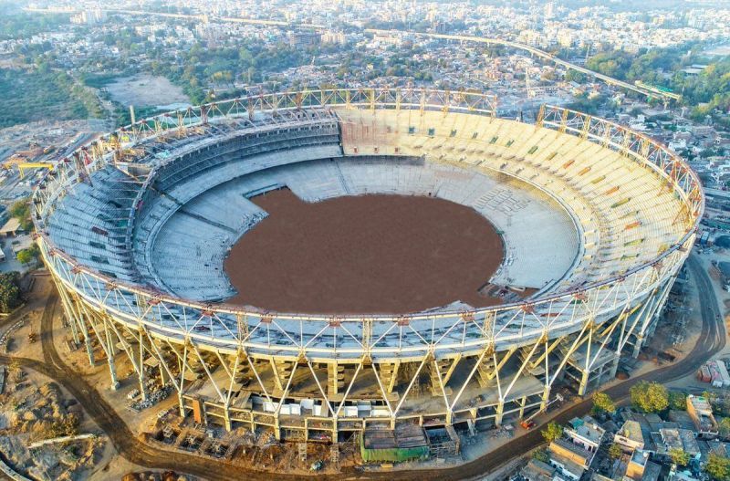 The brand-new Sardar Patel stadium, Gujarat- under construction