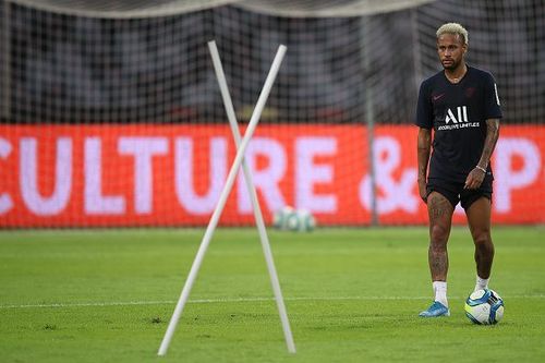 Neymar's botched transfer to Barca means he is stuck training with his PSG team mates.