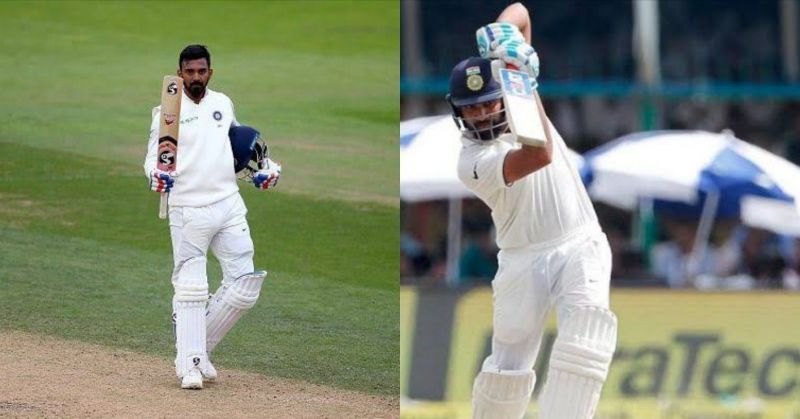 KL Rahul (L) and Rohit Sharma (R)