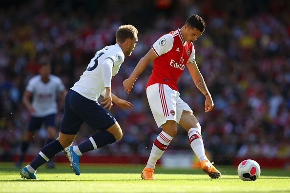 Granit Xhaka gave away one too many cheap fouls against Spurs