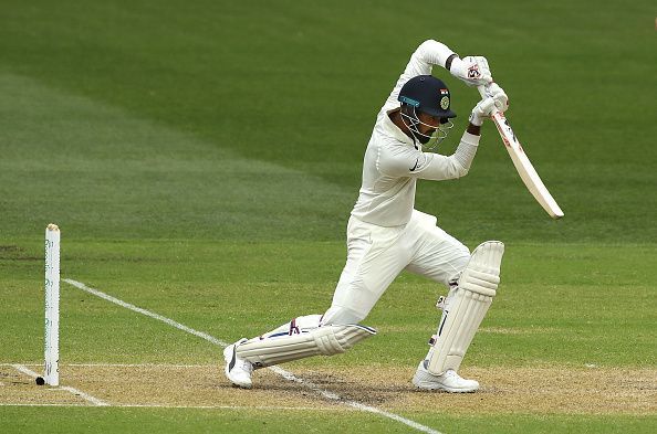KL Rahul drives through the covers.