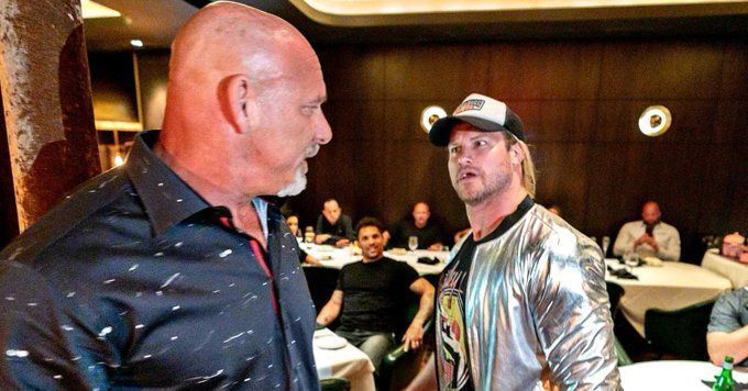 Goldberg and Dolph Ziggler spar at Las Vegas dinner party