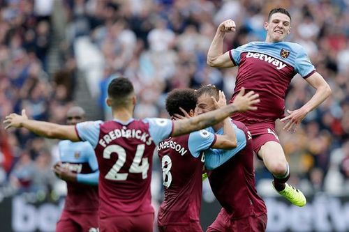 West Ham United players celebrate