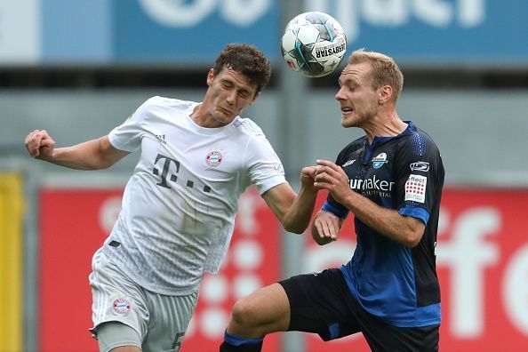 Ben Zolinski (right) failed to make a mark despite several breaks from Paderborn