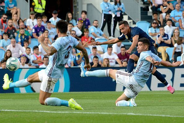 Celta Vigo&#039;s players in action