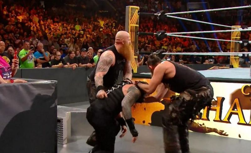 Roman Reigns was assaulted by Erick Rowan and Luke Harper