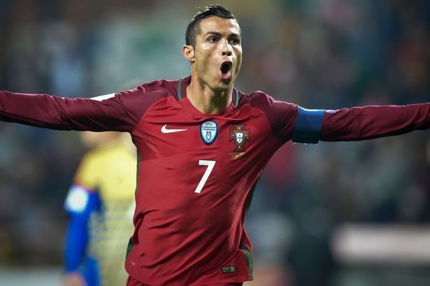 Cristiano Ronaldo rejoices after scoring against Andorra