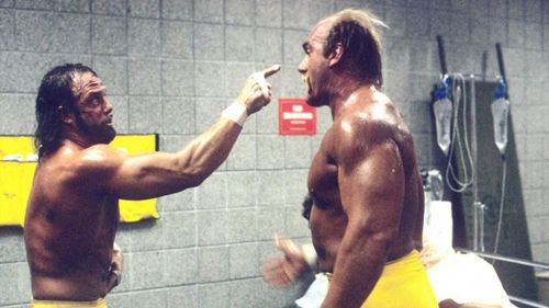 Moments before Randy Savage turned on Hulk Hogan.