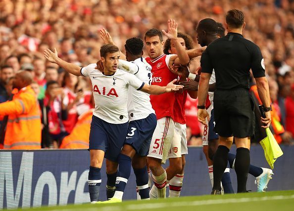 Tottenham held Arsenal to a 2-2 draw at the Emirates Stadium.
