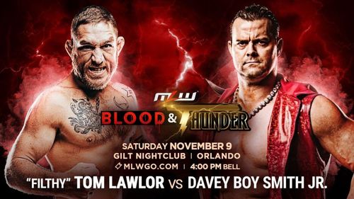 Tom Lawlor faces off against Davey Boy Smith Jr. at Blood & Thunder