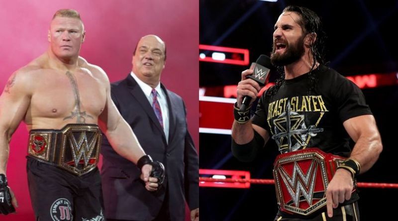 Brock Lesnar and Seth Rollins
