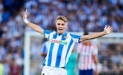 Martin Odegaard continues to impress at the heart of Real Sociedad's midfield