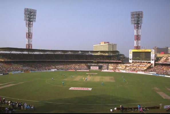 A general view of Eden Gardens.