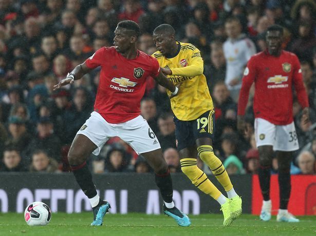 Pepe in pursuit of Paul Pogba on another frustrating evening&#039;s work for the Ivorian winger