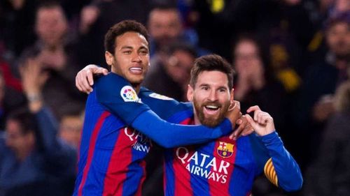 Neymar and Lionel Messi