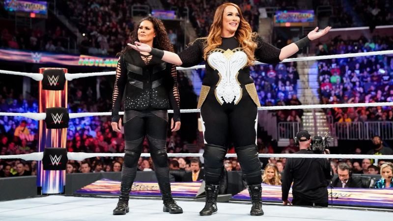 Nia Jax and Tamina at WrestleMania 35