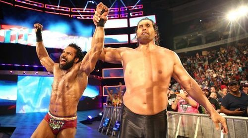 Jinder Mahal (left) and Khali (right) 