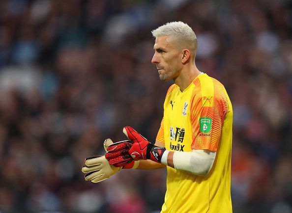 Crystal Palace's Vicente Guaita has three cleansheets this season.