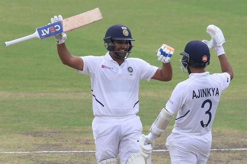 Rohit Sharma registered his third Test hundred.