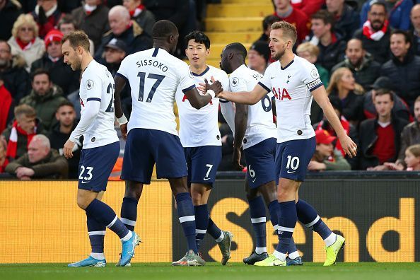 Spurs&#039; early goal came from Son running at Trent Alexander-Arnold and Dejan Lovren