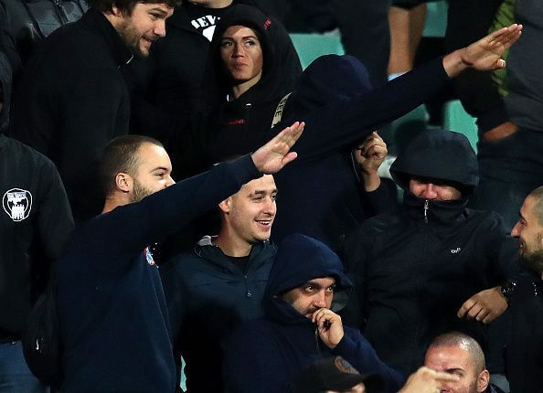 There were plenty of documented incidents of racist chanting and Nazi salute in the crowd