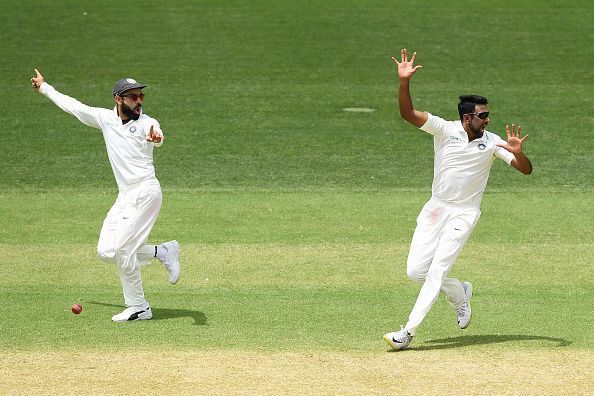 Ravichandran Ashwin appealing for a wicket