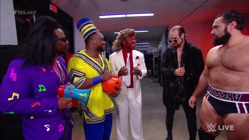 The New Day is always dressed for the occasion