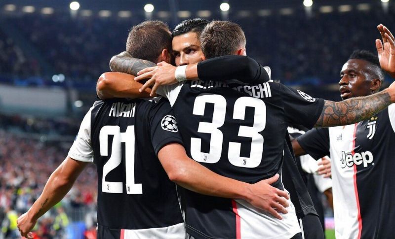 Ronaldo rejoices after his 33rd Champions League goal against a German club, scored against Leverkusen