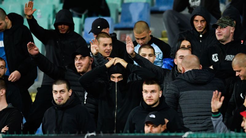Bulgarian hooligans ruined this fixture, almost having it abandoned before half-time with racial abuse