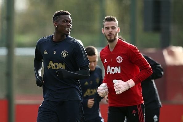 Paul Pogba and David De Gea will both be unavailable when Manchester United take on Liverpool.