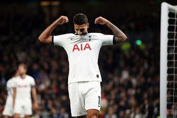 Christian Eriksen might've been missing, but the outstanding Erik Lamela (pictured) and Heung-min Son helped to create plenty of chances tonight