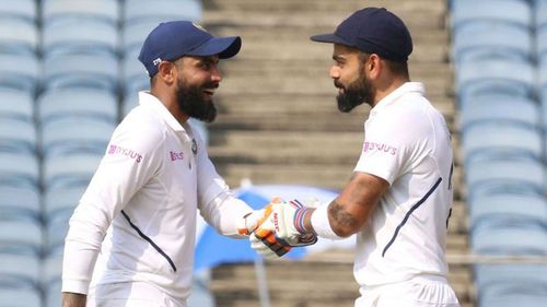 India captain Virat Kohli (right) and Ravindra Jadeja