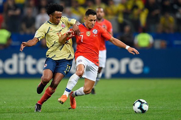 Colombia and Chile played out a goalless draw in Spain