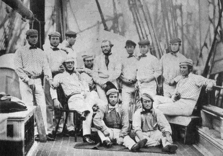 England&#039;s 12-member squad to visit Australia that went on to play the first official Test in 1877