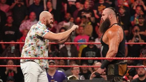 Fury attempts to intimidate Strowman ahead of their war at Crown Jewel