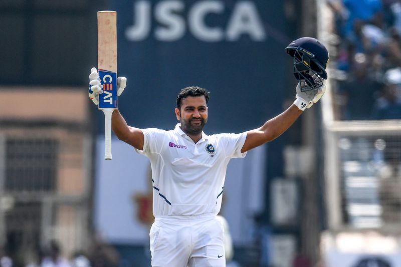 Rohit Sharma soaks in the applause after reaching his double hundred