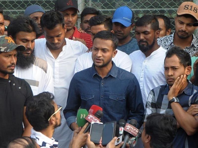 Shakib Al Hasan leads the cricketer's strike against the BCB.