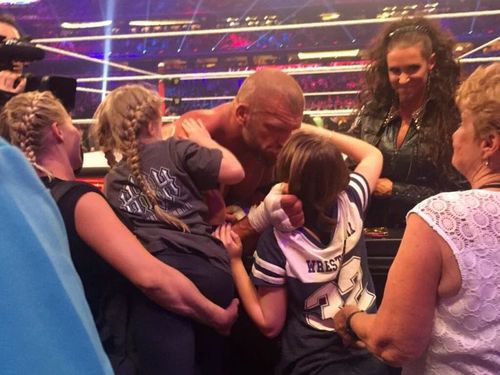 Triple H and Stephanie with their daughters