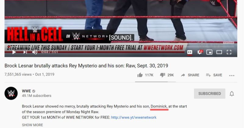 Screenshot from WWE&#039;s official Youtube channel.