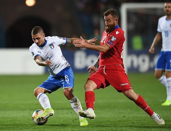 Verratti (L) has been a vital cog in the Italian wheel