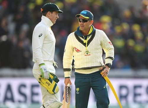 Australia captain Tim Paine (left) and coach Justin Langer (right)