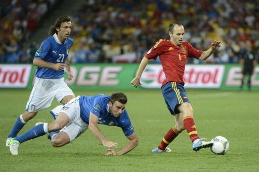 Iniesta outplayed Pirlo in the final of Euro 2012